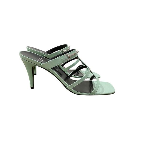 Gucci Slim Horsebit Slide Sandal Pacific Mint Green Mule Regent 75mm 38 8 - Picture 5 of 8